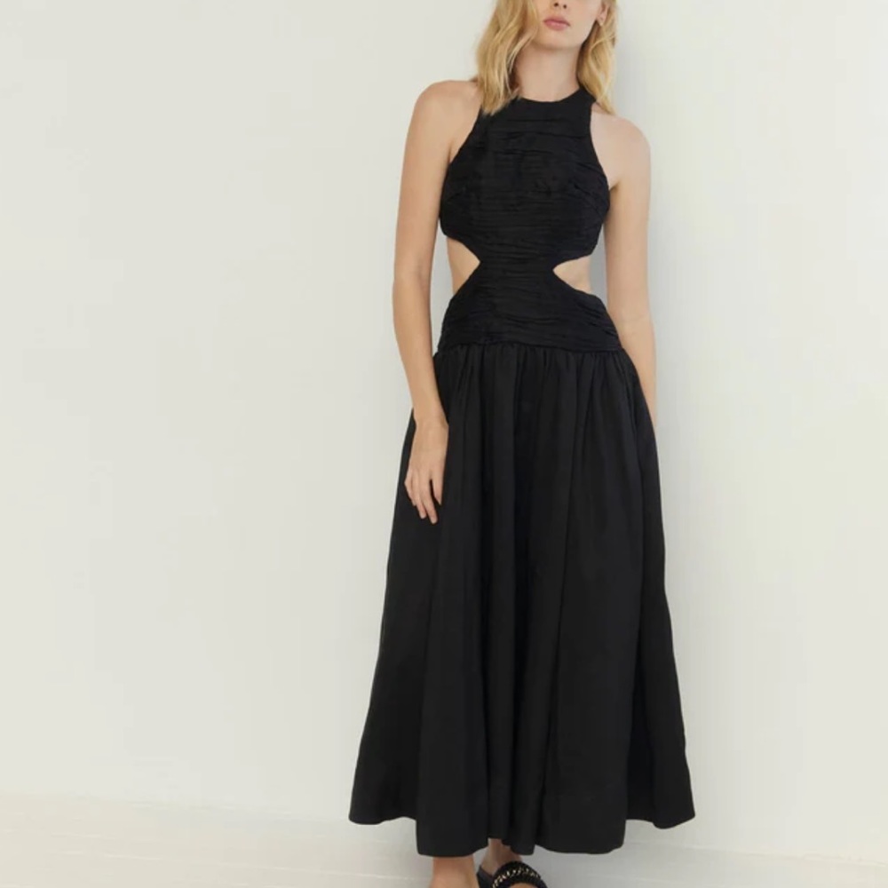 Aje Black Midi Dress